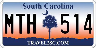 SC license plate MTH514