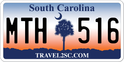 SC license plate MTH516