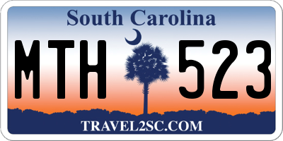 SC license plate MTH523
