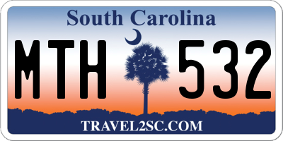 SC license plate MTH532