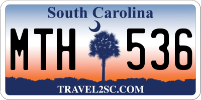SC license plate MTH536