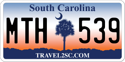 SC license plate MTH539