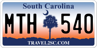 SC license plate MTH540