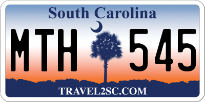 SC license plate MTH545