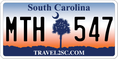 SC license plate MTH547