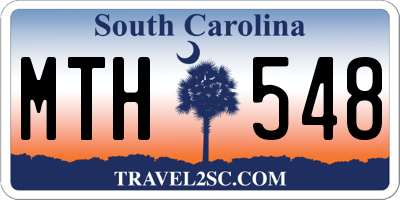 SC license plate MTH548
