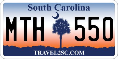 SC license plate MTH550