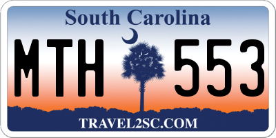 SC license plate MTH553