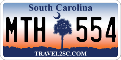 SC license plate MTH554