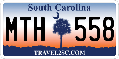 SC license plate MTH558