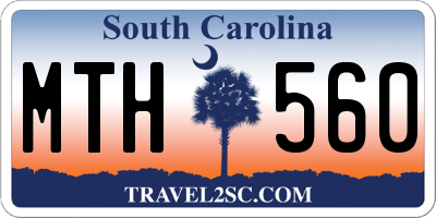 SC license plate MTH560