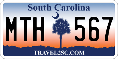 SC license plate MTH567