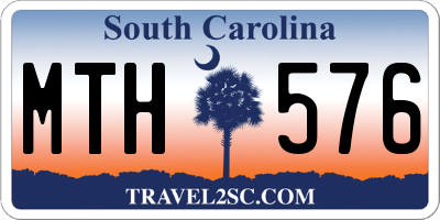 SC license plate MTH576