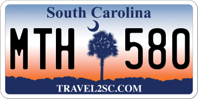 SC license plate MTH580