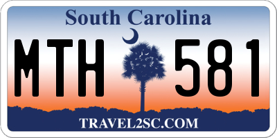 SC license plate MTH581