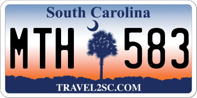 SC license plate MTH583