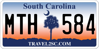 SC license plate MTH584