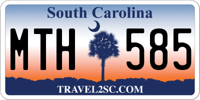 SC license plate MTH585