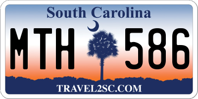SC license plate MTH586