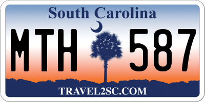 SC license plate MTH587