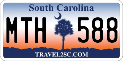 SC license plate MTH588