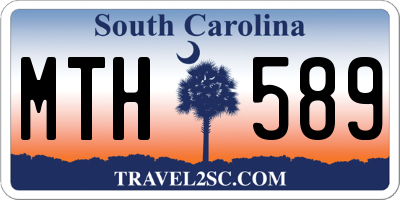 SC license plate MTH589