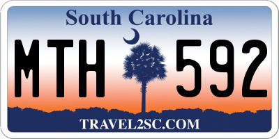 SC license plate MTH592