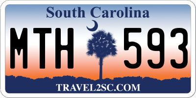 SC license plate MTH593