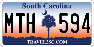 SC license plate MTH594