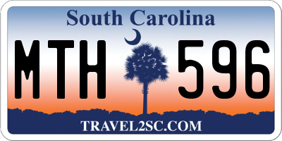 SC license plate MTH596