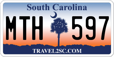 SC license plate MTH597