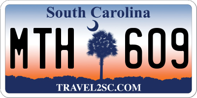 SC license plate MTH609