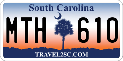 SC license plate MTH610