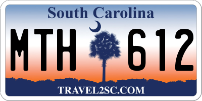 SC license plate MTH612