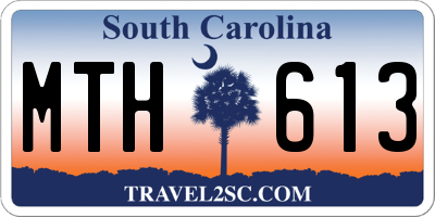 SC license plate MTH613