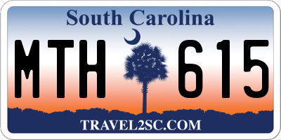 SC license plate MTH615