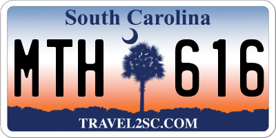 SC license plate MTH616