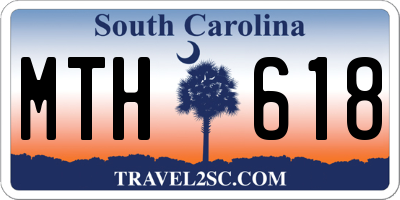 SC license plate MTH618