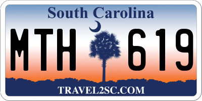 SC license plate MTH619