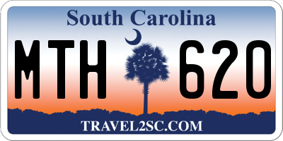SC license plate MTH620