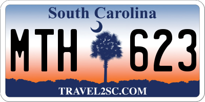 SC license plate MTH623
