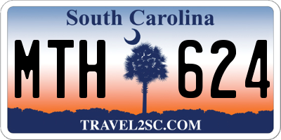 SC license plate MTH624