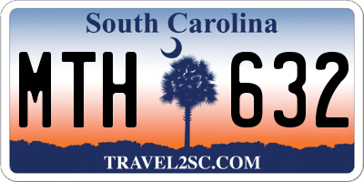 SC license plate MTH632