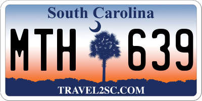 SC license plate MTH639