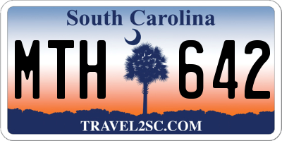 SC license plate MTH642