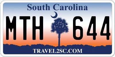 SC license plate MTH644