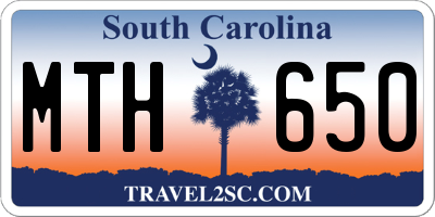 SC license plate MTH650