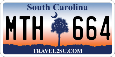 SC license plate MTH664