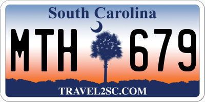 SC license plate MTH679