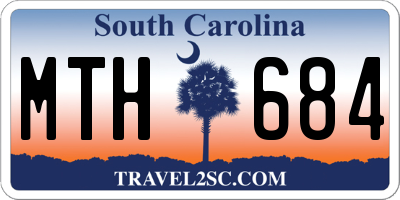 SC license plate MTH684
